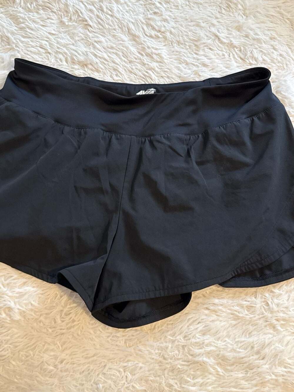 Avia Athletic Running Shorts Size L (12-14) Black Workout Gym